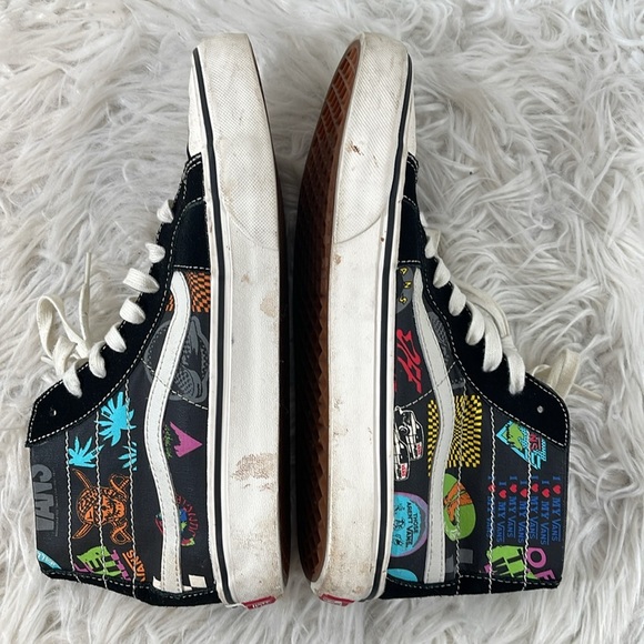 VANS SK8-HI All Over Print Skate Shoe Sneaker Size 9 Pirates & Palms Unisex - Picture 7 of 11